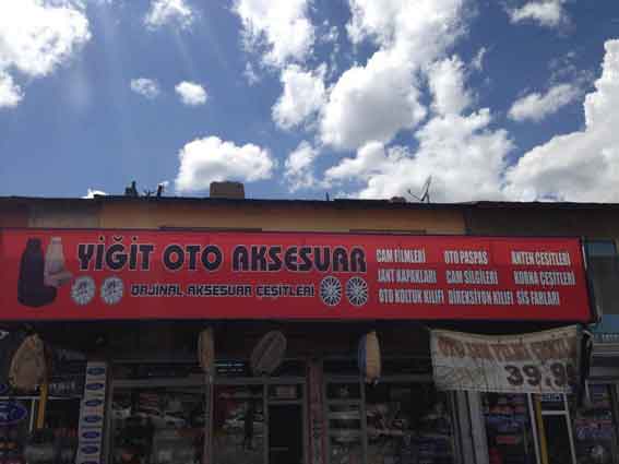 Yiğit Oto Aksesuar Işıksız Tabela Uygulamamız