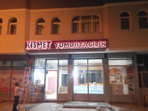 Altın Krom Harf Tabela İşi - Erzurum Kısmet Yumurtacılık - 2