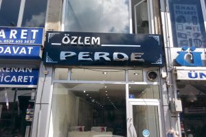 Özlem Perde Işıklı Krom Harf Tabela