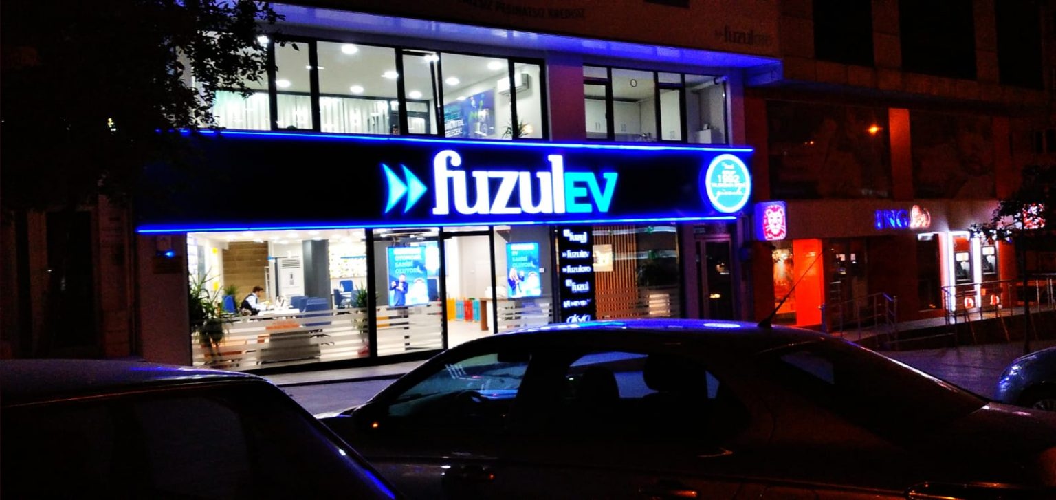 Erzurum Fuzul Ev Işıklı Tabela LedBox Yapım Ve Montajı Erzurum Zirve
